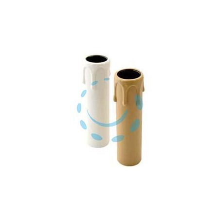 GUSCIO CANDELA CON GOCCE E14 CON PORTALAMPADA INCLUSO - ø mm.26x65h.- colore bianco