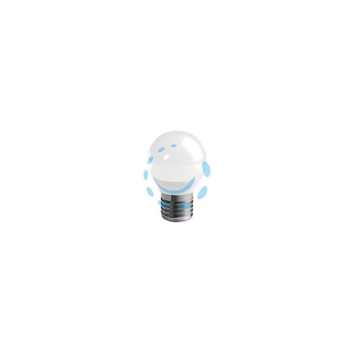 LAMPADA LED SFERA OPALE E27 - 4,9w - E27 - 4000°K naturale - 470 lm - 210°