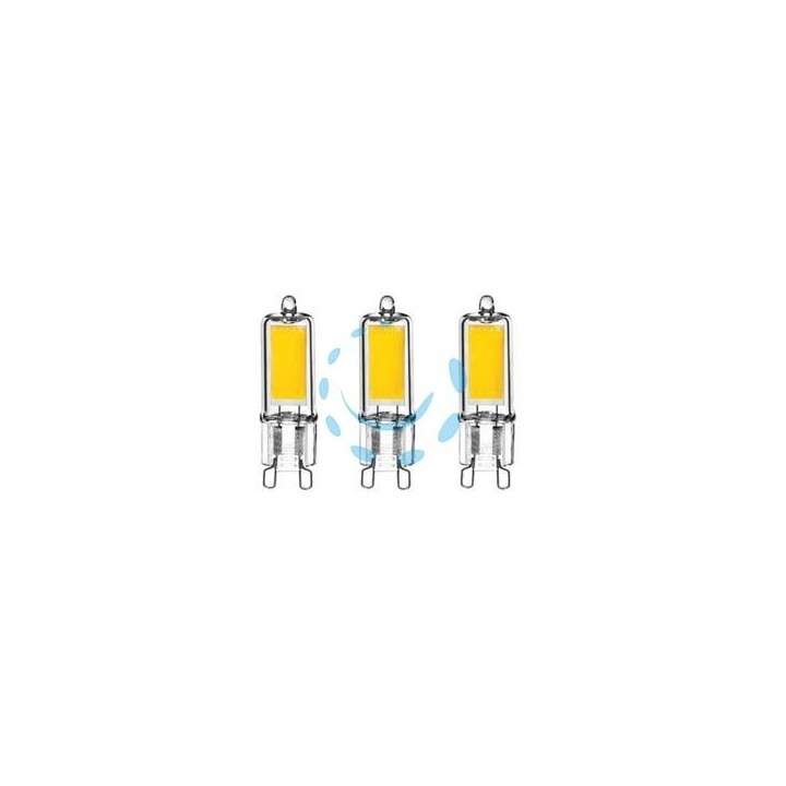 LAMPADA LED BISPINA G9 SET 3 PEZZI - 2w - G9 - 2700°K CALDA - 200 LUMEN 240°