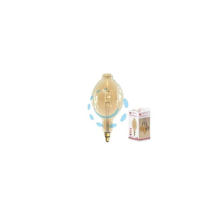 LAMPADA A BULBO GIGANTE LED VINTAGE E27 - 4w - 2200°K calda - 350 lm - 180x380h