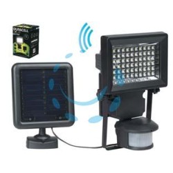 PROIETTORE SOLARE LED CON SENSORE - mm.124x45x170h. - 400 lumen 