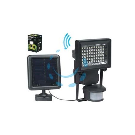 PROIETTORE SOLARE LED CON SENSORE - mm.124x45x170h. - 400 lumen 