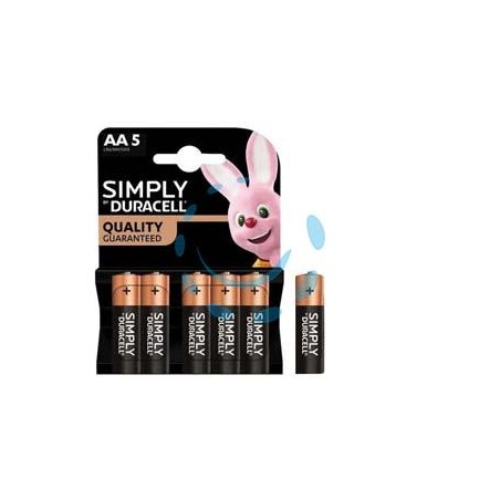 PILA STILO ALCALINA SIMPLY (MN1500) BLISTER 5 PEZZI 