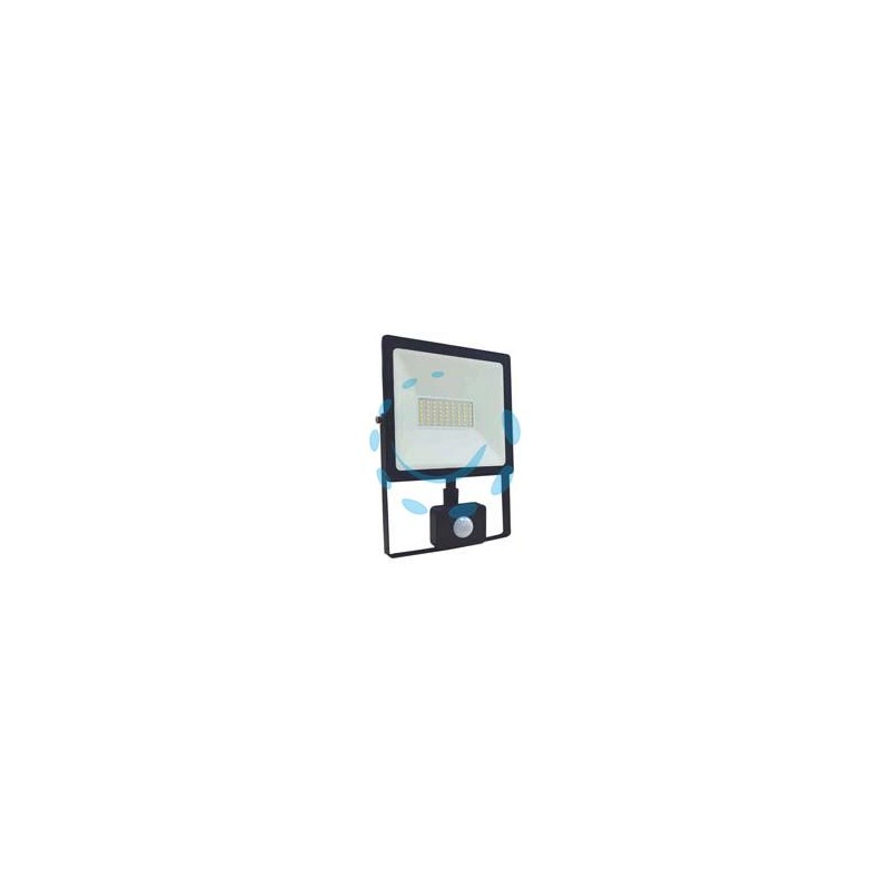 PROIETTORE LED C/SENSORE CREPUSCOLARE DI MOVIMENTO IP44 NERO - 20w PIR - 4000°K naturale - 800 lm - 118x48x165h