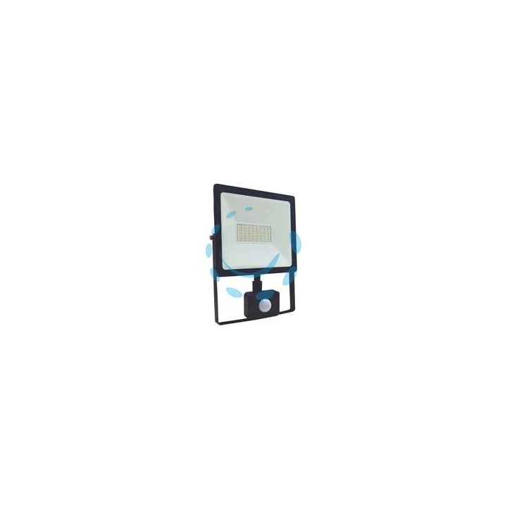 PROIETTORE LED C/SENSORE CREPUSCOLARE DI MOVIMENTO IP44 NERO - 20w PIR - 4000°K naturale - 800 lm - 118x48x165h