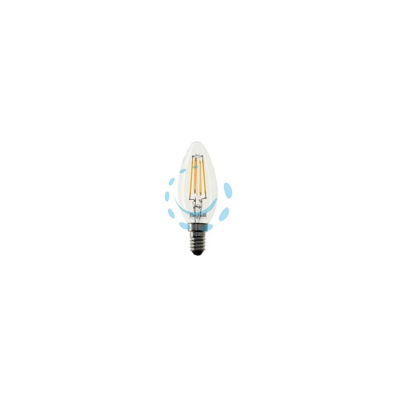 LAMPADA FILO LED OLIVA ZAFIRO E14 - 6w - 2700°K calda - 810 lm - 35x98h
