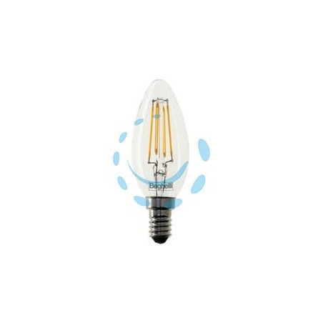 LAMPADA FILO LED OLIVA ZAFIRO E14 - 6w - 2700°K calda - 810 lm - 35x98h