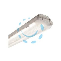 PLAFONIERA STAGNA SENZA TUBI LED SAVING STAGNA - 2 tubi da 9w - mm.674x121x82h