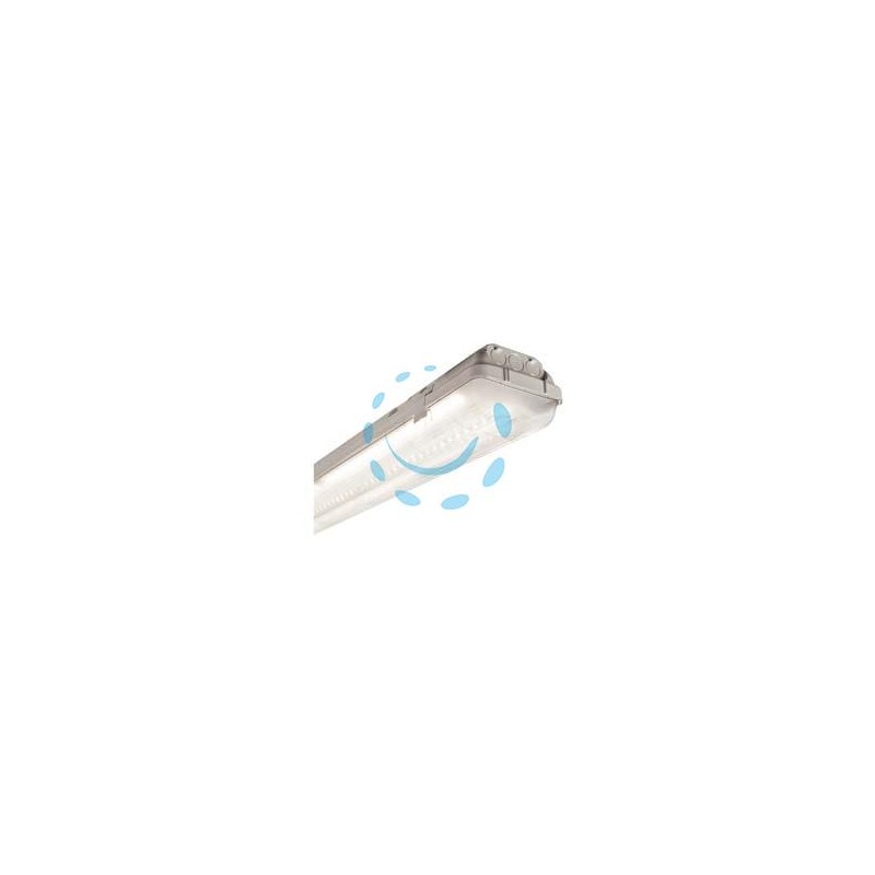 PLAFONIERA STAGNA SENZA TUBI LED SAVING STAGNA - 2 tubi da 9w - mm.674x121x82h