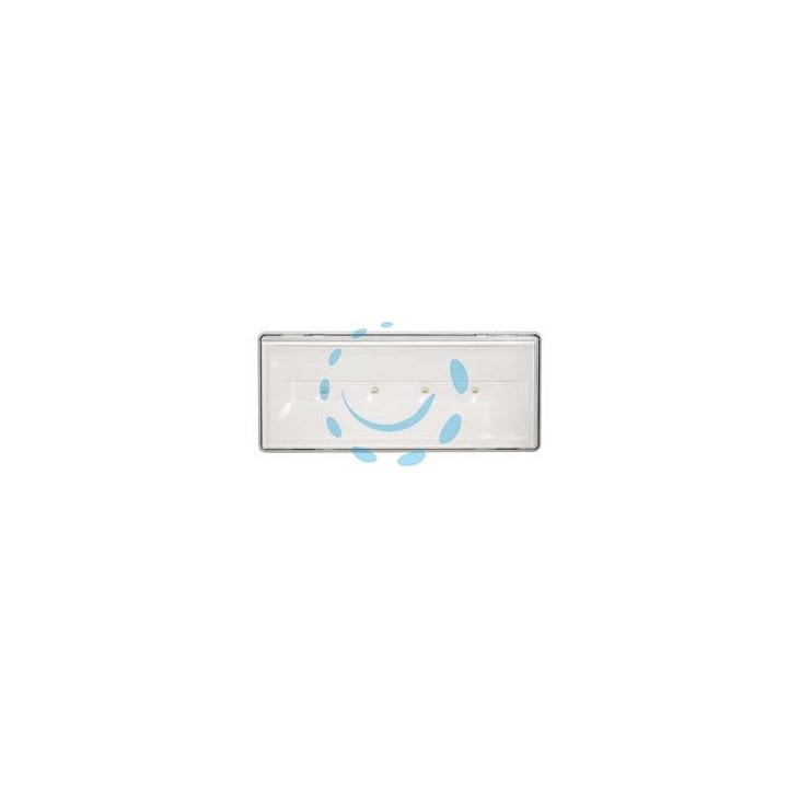 LAMPADA EMERGENZA LED DA PARETE E DA INCASSO STILE + - 11w - 4000°K naturale - mm.280x46X119h