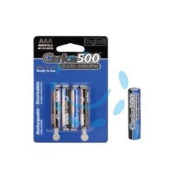 PILA MINISTILO CARICA500 (AAA) - 1,2v 800 mAh blister da 4 pezzi 