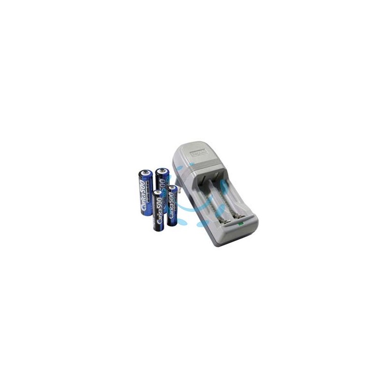 CARICATORE PER 2 BATTERIE CON PZ. 2 "AA" E PZ. 2 "AAA" CARICA500 
