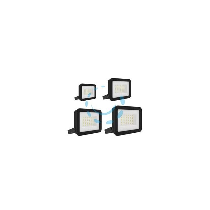 PROIETTORE LED IP65 NERO - 20w - 4000°K naturale - 2000 lm