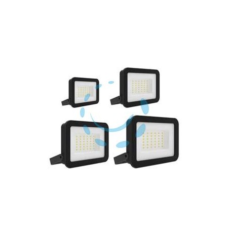 PROIETTORE LED IP65 NERO - 30w - 4000°K naturale - 3000 lm