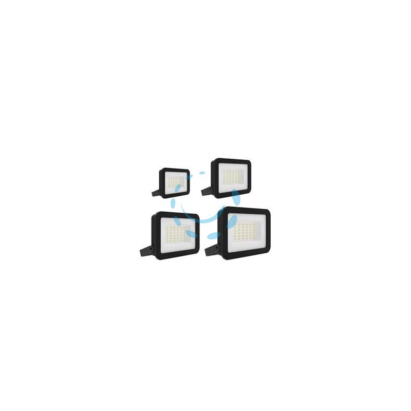 PROIETTORE LED IP65 NERO - 50w - 4000°K naturale - 5000 lm