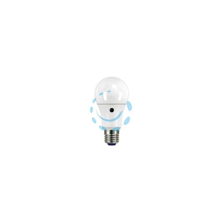 LAMPADA LED GOCCIA OPALE CON SENSORE CREPUSCOLARE E27 - 10w - 2700°K calda - 1060 lm - 60x120h