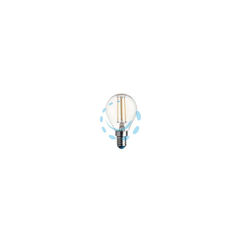 LAMPADA FILO LED SFERA STICK E14 - 6w - 2700°K calda - 806 lm - 45x80h