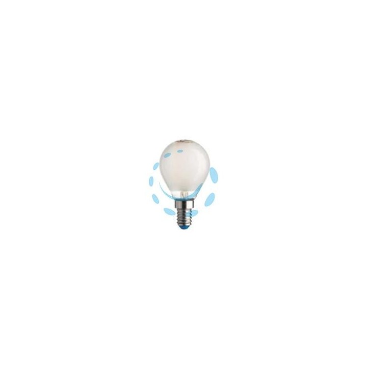 LAMPADA FILO LED SFERA STICK SATINATA E14 - 4.5w - 2700°K calda - 470 lm - 45x80h