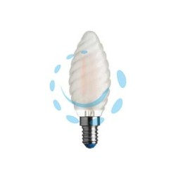 LAMPADA FILO LED TORTIGLIONE STICK SATINATA E14 - 4.5w - 2700°K calda - 470 lm - 35x97h