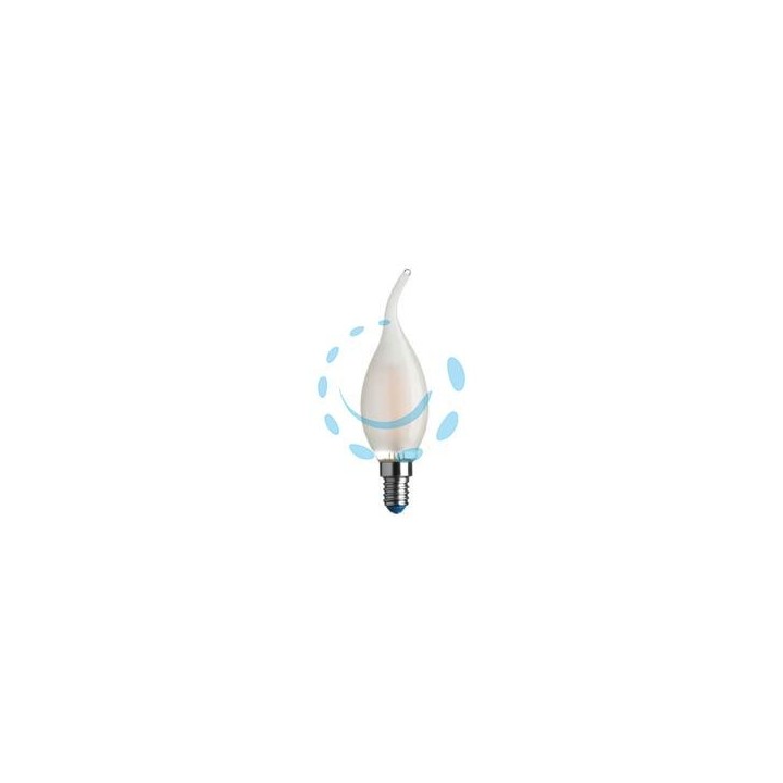 LAMPADA FILO LED FIAMMA STICK SATINATA E14 - 4.5w - 2700°K calda - 470 lm - 35x123h