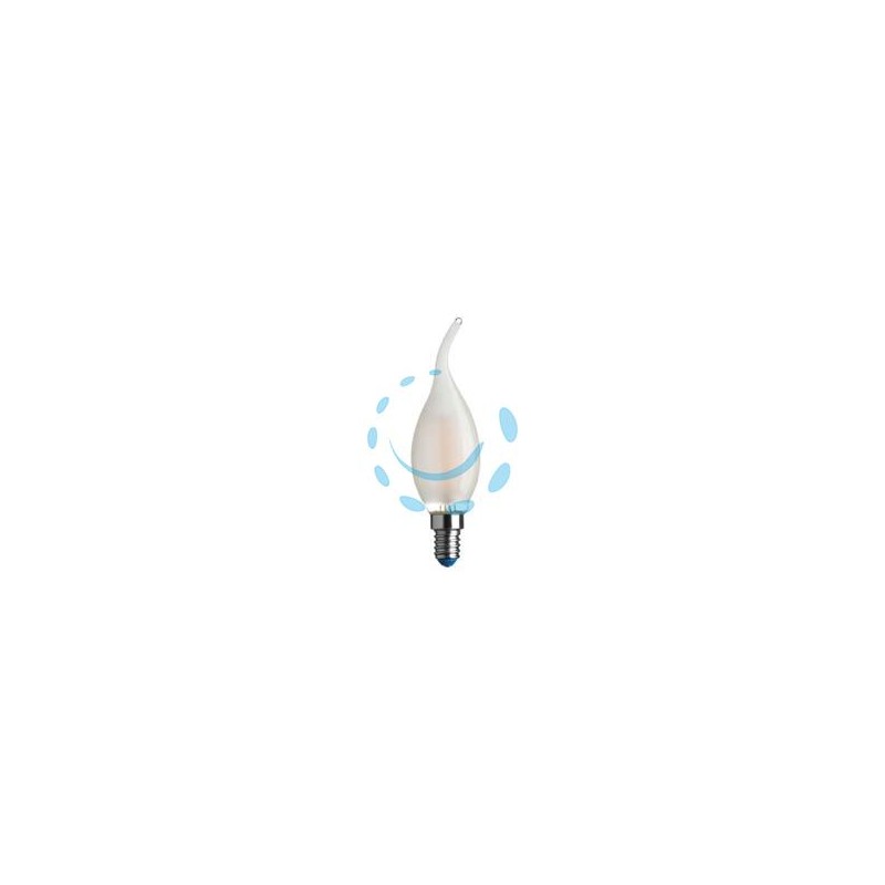 LAMPADA FILO LED FIAMMA STICK SATINATA E14 - 4.5w - 4000°K naturale - 470 lm - 35x123h