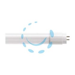 TUBO LED T8 VETRO CON STARTER E FILM DI PROTEZIONE G13 - 9w - 4000°K naturale - 900 lm - 220° - ø 26x600