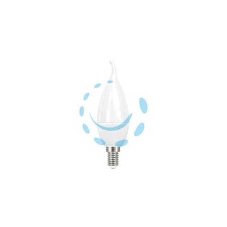 LAMPADA LED COLPO DI VENTO ONDA E14 - 6w - 6500°K fredda - 470 lm - 37x138h