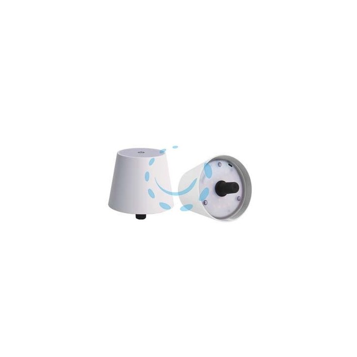LAMPADA DA TAVOLO A LED RICARICABILE A TAPPO BIANCA - mm.105x90h.