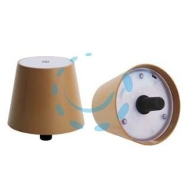 LAMPADA DA TAVOLO A LED RICARICABILE A TAPPO BRONZO - mm.105x90h.