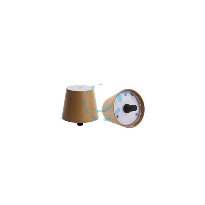 LAMPADA DA TAVOLO A LED RICARICABILE A TAPPO BRONZO - mm.105x90h.