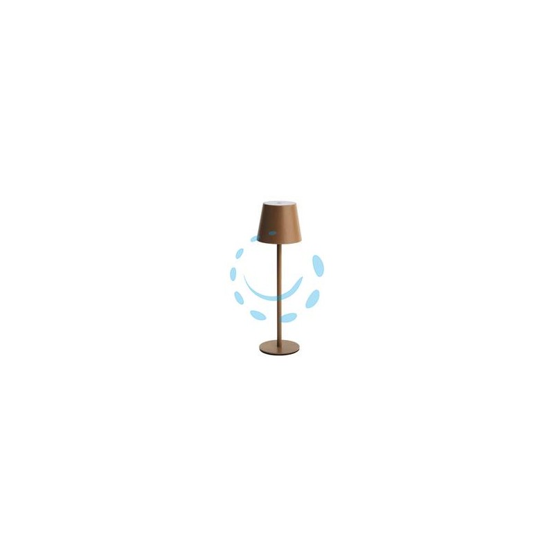 LAMPADA DA TAVOLO A LED RICARICABILE BRONZO - mm.105x360h.