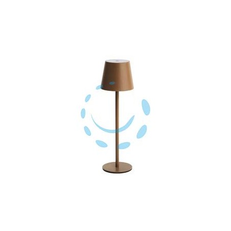 LAMPADA DA TAVOLO A LED RICARICABILE BRONZO - mm.105x360h.