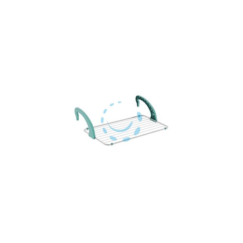 STENDIBIANCHERIA "BALCONY 10" ACCIAIO VERNICIATO MT.10 - cm.55x109