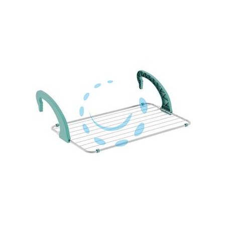 STENDIBIANCHERIA "BALCONY 10" ACCIAIO VERNICIATO MT.10 - cm.55x109