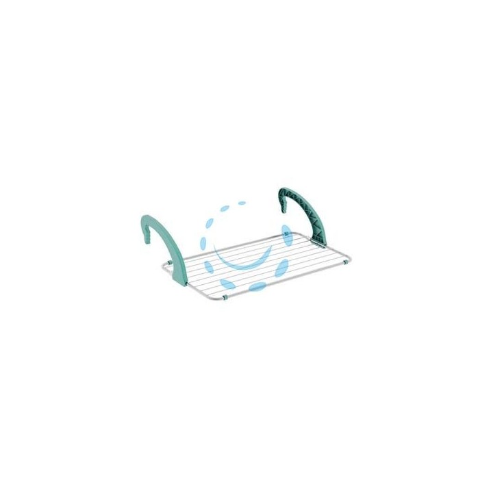 STENDIBIANCHERIA "BALCONY 10" ACCIAIO VERNICIATO MT.10 - cm.55x109