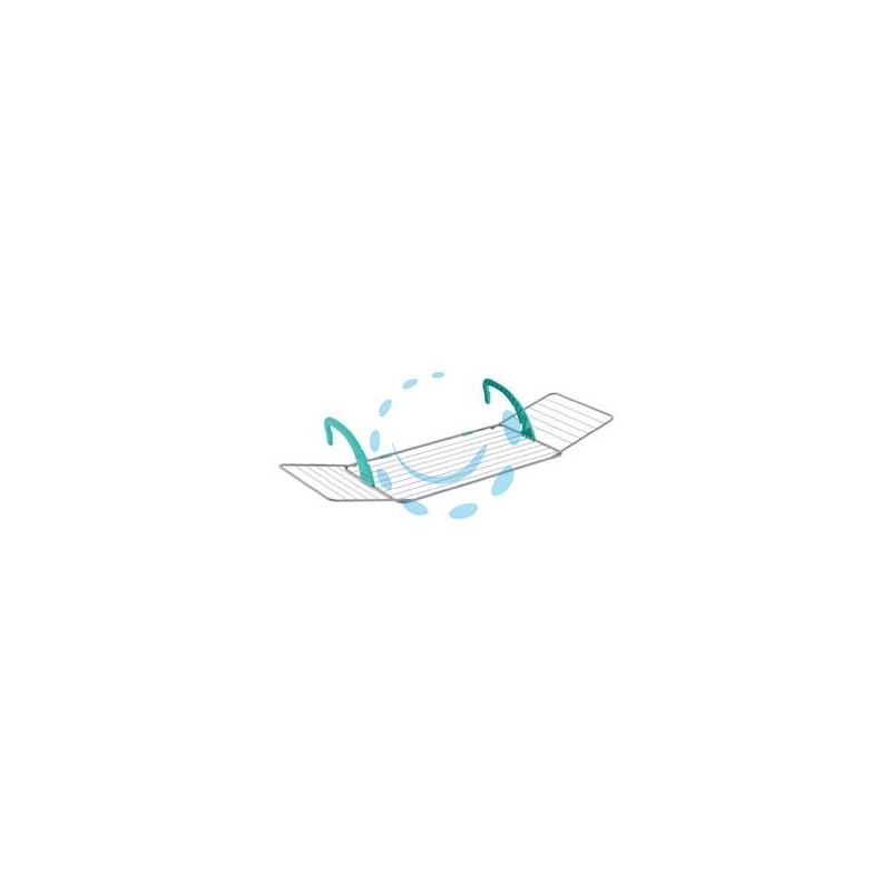STENDIBIANCHERIA "BALCONY 18" ACCIAIO VERNICIATO MT.18 - cm.55x181 (aperto)