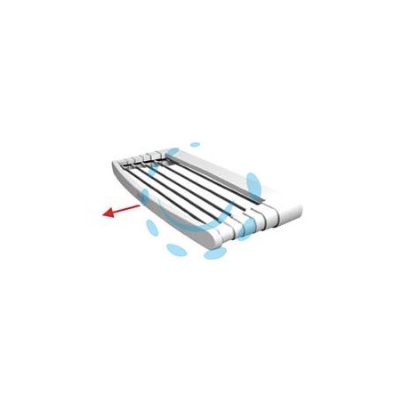 STENDIBIANCHERIA TELESCOPICO A PARETE CON 6 FILI "TELEPACK" - Telepack100 cm.100x38x6h. peso Kg.1,7 circa ml.7