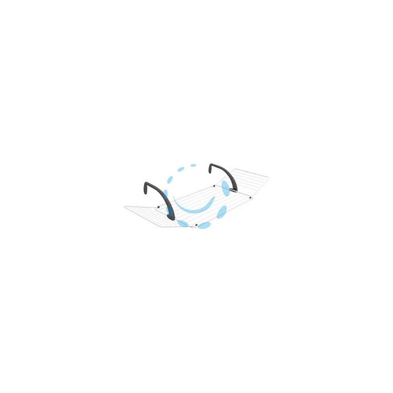 STENDIBIANCHERIA "BREZZA 200" MT.18 - cm.178x55x27,5h. 