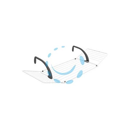 STENDIBIANCHERIA "BREZZA 200" MT.18 - cm.178x55x27,5h. 