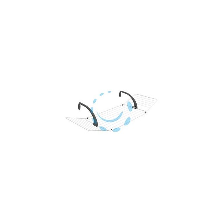 STENDIBIANCHERIA "BREZZA 200" MT.18 - cm.178x55x27,5h. 