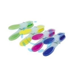 MOLLETTE BIANCHERIA FLOWER SOFT IN PLASTICA CON GRIP MORBIDO - in busta da pz.12