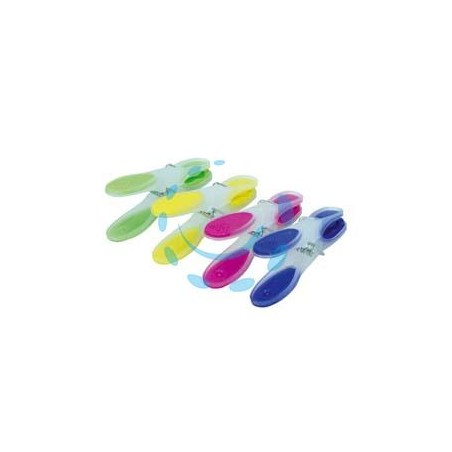 MOLLETTE BIANCHERIA FLOWER SOFT IN PLASTICA CON GRIP MORBIDO - in busta da pz.12