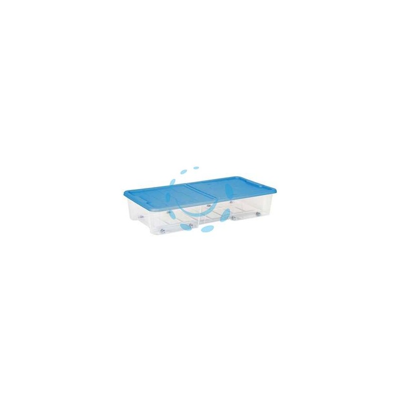 CONTENITORE SOTTOLETTO MASTERBOX COLORE TRASPARENTE/BLU ART.511 - cm.77x39x15h. - lt.35 