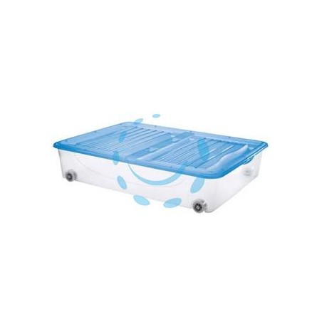 CONTENITORE "DODO'S STOCK-BOX" CON COPERCHIO E RUOTE - cm.79x59x17,3h. lt.56
