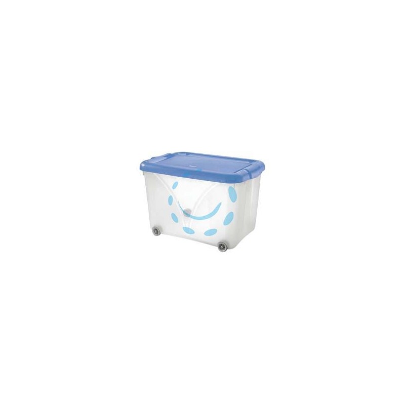 CONTENITORE "JUMBO" CON COPERCHIO E RUOTE - cm.58,5x38,5x38h. lt.60