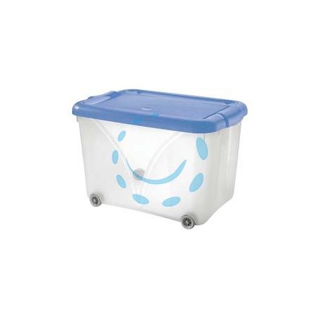 CONTENITORE "JUMBO" CON COPERCHIO E RUOTE - cm.58,5x38,5x38h. lt.60