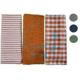 CANOVACCIO PIATTI "MILADY" IN COTONE PZ 3 - cm.50x70 - colore arancione
