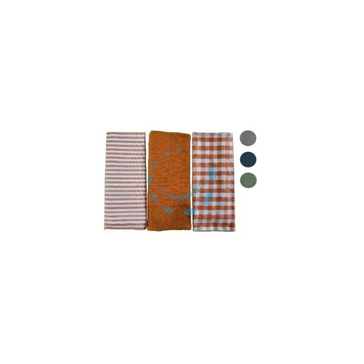 CANOVACCIO PIATTI "MILADY" IN COTONE PZ 3 - cm.50x70 - colore arancione