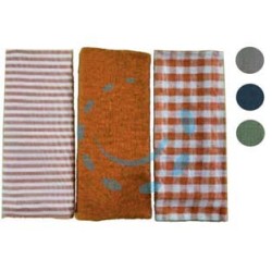 CANOVACCIO PIATTI "MILADY" IN COTONE PZ 3 - cm.50x70 - colore verde