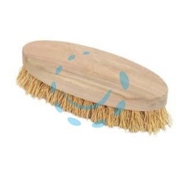 SPAZZOLA OVALE SETOLE IN TREBBIA NATURALE - mm.160x60x45h.